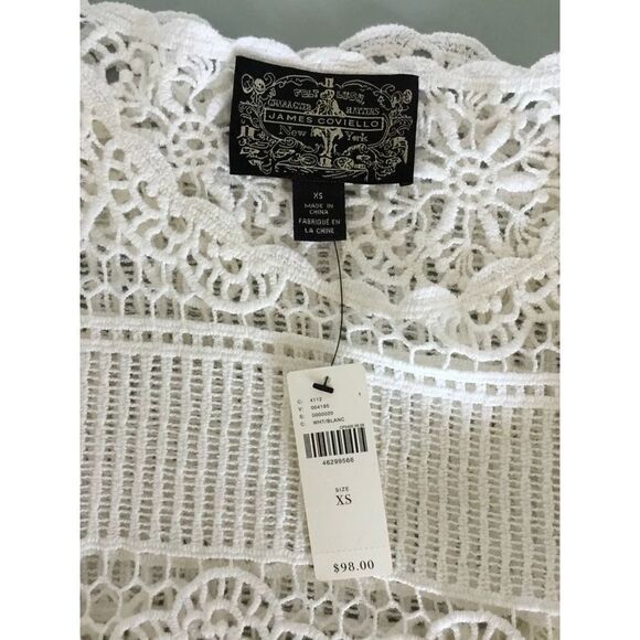 NEW James Coviello For Anthropolgie Women’s XS Lace Top - Picture 7 of 7